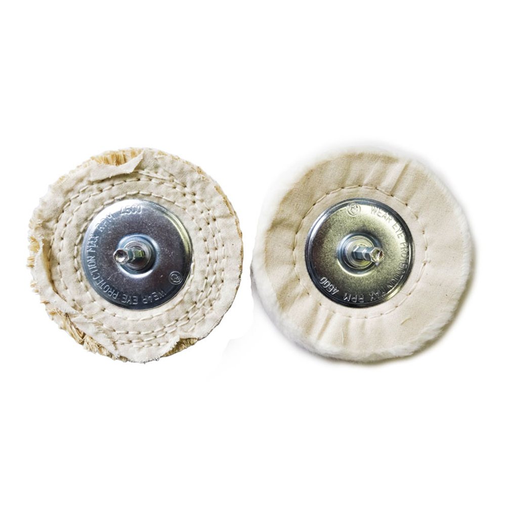 Josco 100mm Replacement Polishing Buff x 2 Pack Loose Leaf Calico Sisal Buffing Wheel