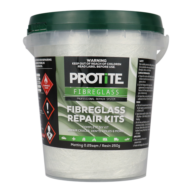 Protite Fibreglass Repair 250ml Kit Complete DIY System