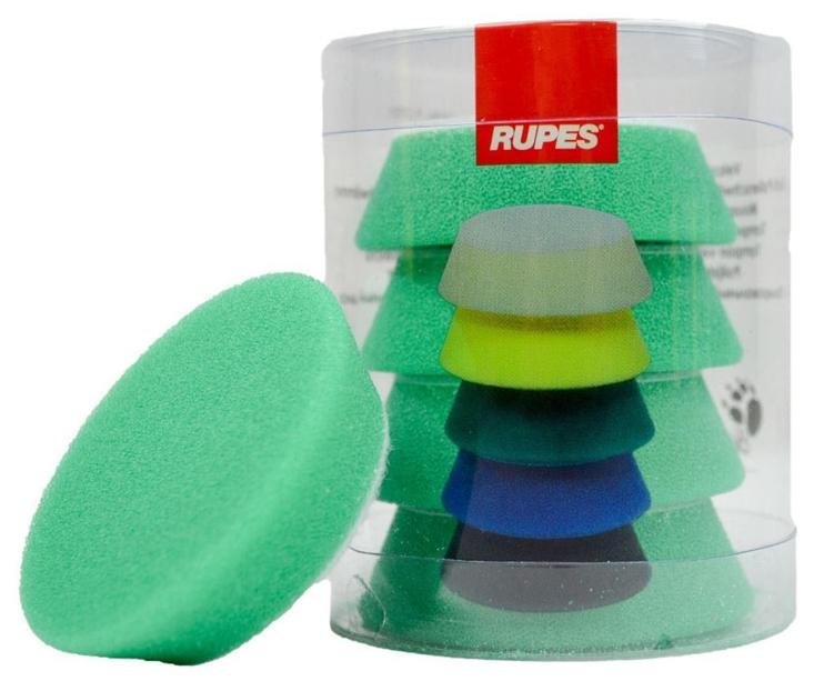 Rupes Bigfoot Green Medium Polishing Pad 50/70mm 9.BF70J 4 Pack