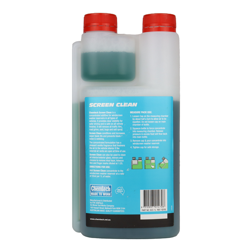 Chemtech Screen Clean Concentrated Windscreen Wash Additive 1L