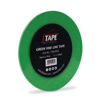 JTape Green Line Fine Line Tape 9mm x 55m Straight