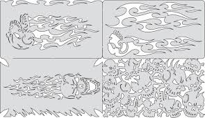 Iwata Skullophenia Nanos Airbrush Design Stencil