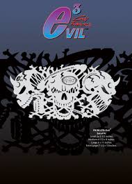 Iwata Artool Evil 3 Template Set of 4 Airbrush Design Stencil