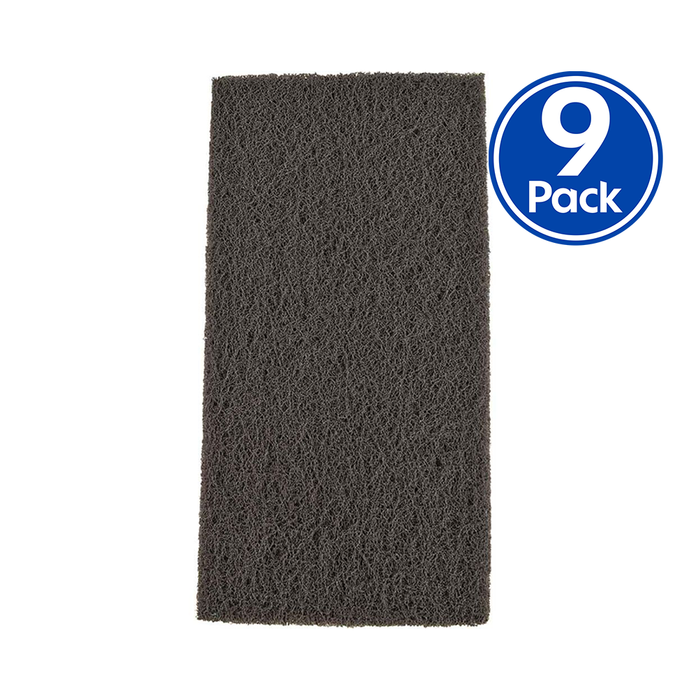 Velocity Grey Light Duty Fine Scouring Hand Pad 115mm x 225mm x 9 Pack