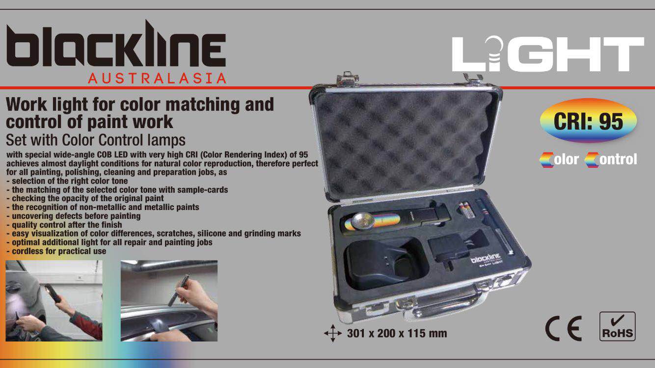 Rechargeable Paint Colour Matching Control Work Light & Pen in a Case 95 CRI scangrip