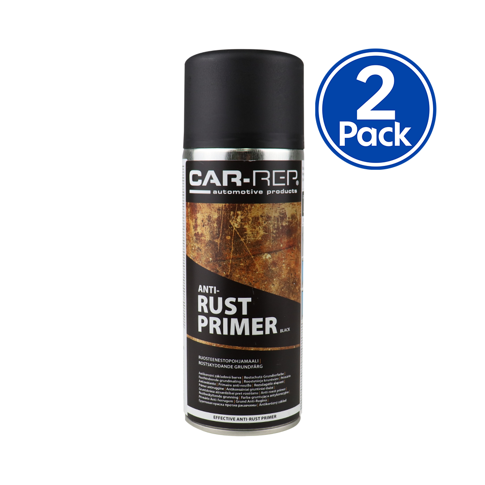 CAR REP Automotive Anti Rust Primer 400ml Black x 2 Pack