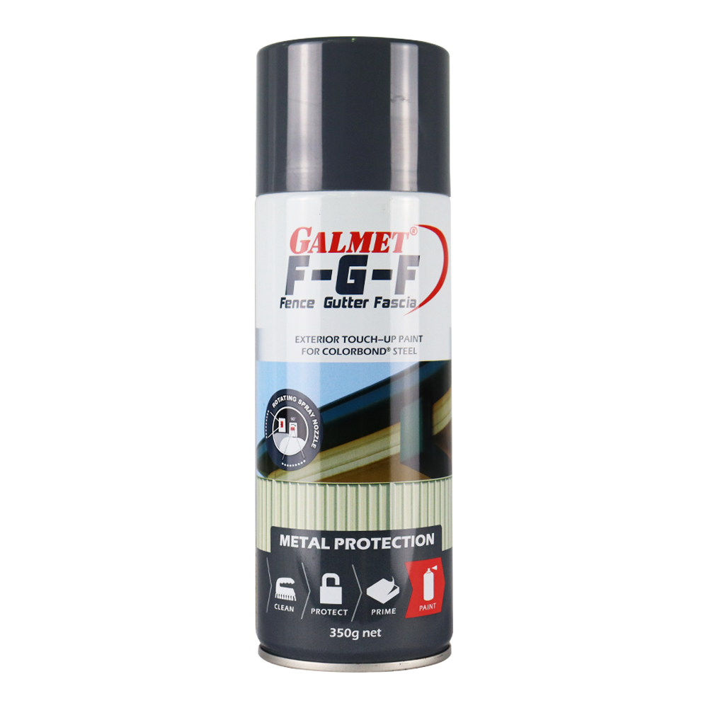 GALMET Fence Gutter Fascia FGF Colorbond 350g Spray Paint Aerosol Basa