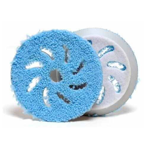 RUPES Bigfoot 100mm Microfibre Buff Blue Coarse Pad x 2 Pack 9.BF100XH/2