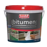 Bondall Water Based Bitumen Membrane 1L Retaining Walls Gutters Roofing Black