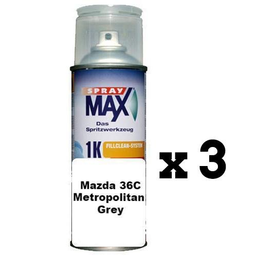 Auto Touch Up Can Mazda 36C Metropolitan Grey Paint 2 3 6 CX-5 CX-9 BT50 298ml x 3