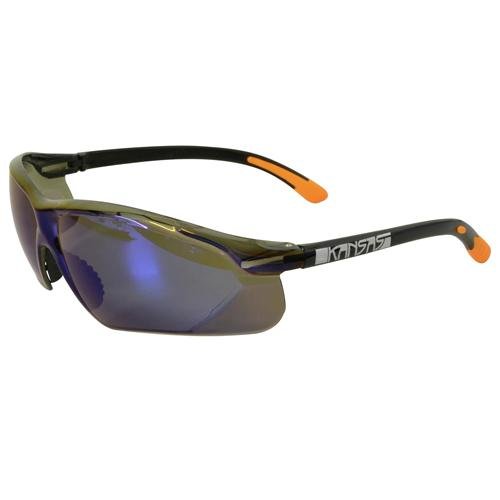 Maxisafe Kansas Safety Glasses AS/NZS1337 Anti Scratch Fog Coating Blue Mirror