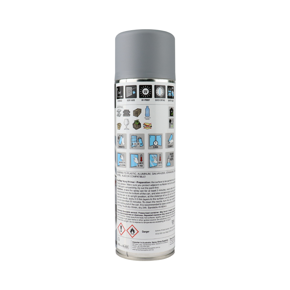 CAR-REP Acrylic Automotive Primer 500ml Grey