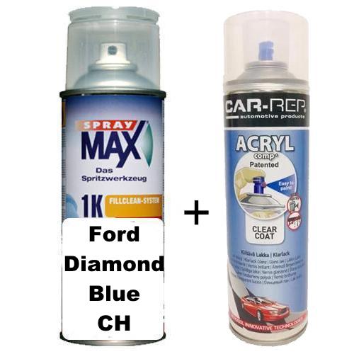 Auto Touch Up Paint Ford Diamond Blue Code CH Plus 1k Clear Coat
