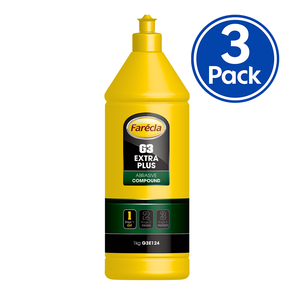 FARECLA G3 Extra PLUS Abrasive Cutting Compound 1L Swirl Remover G3E124 x 3 Pack