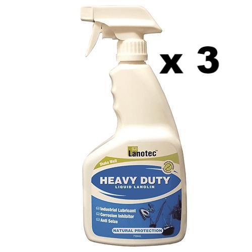 Liquid Lanolin Heavy Duty Lubricant Erosion Inhibitor Marine Industrial 750ml x 3
