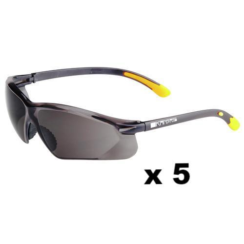 Maxisafe Kansas Safety Glasses AS/NZS1337 Anti Scratch Fog Coating Smoke x 5