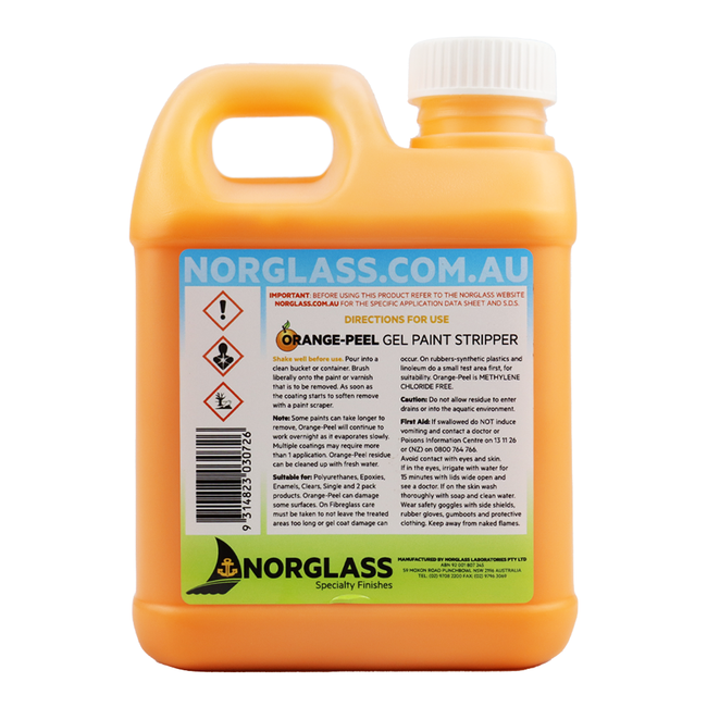 Norglass Orange Peel Water-Based Gel Paint Stripper 1L Citristrip
