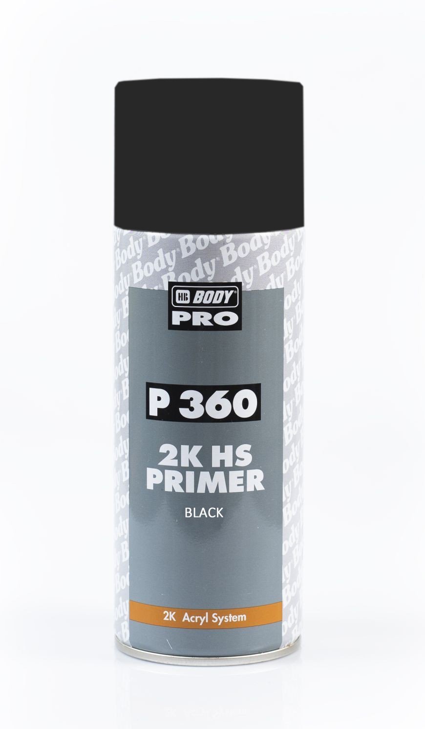 HB Body P360 2K HS Primer Filler Spray Paint Black Aerosol 400mL