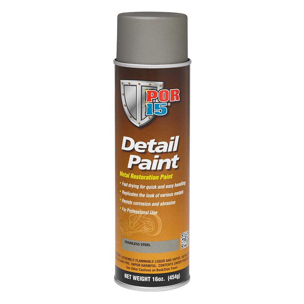 POR15 Detail Paint Metal Restoration Paint Stainless Steel 454g Corrosion