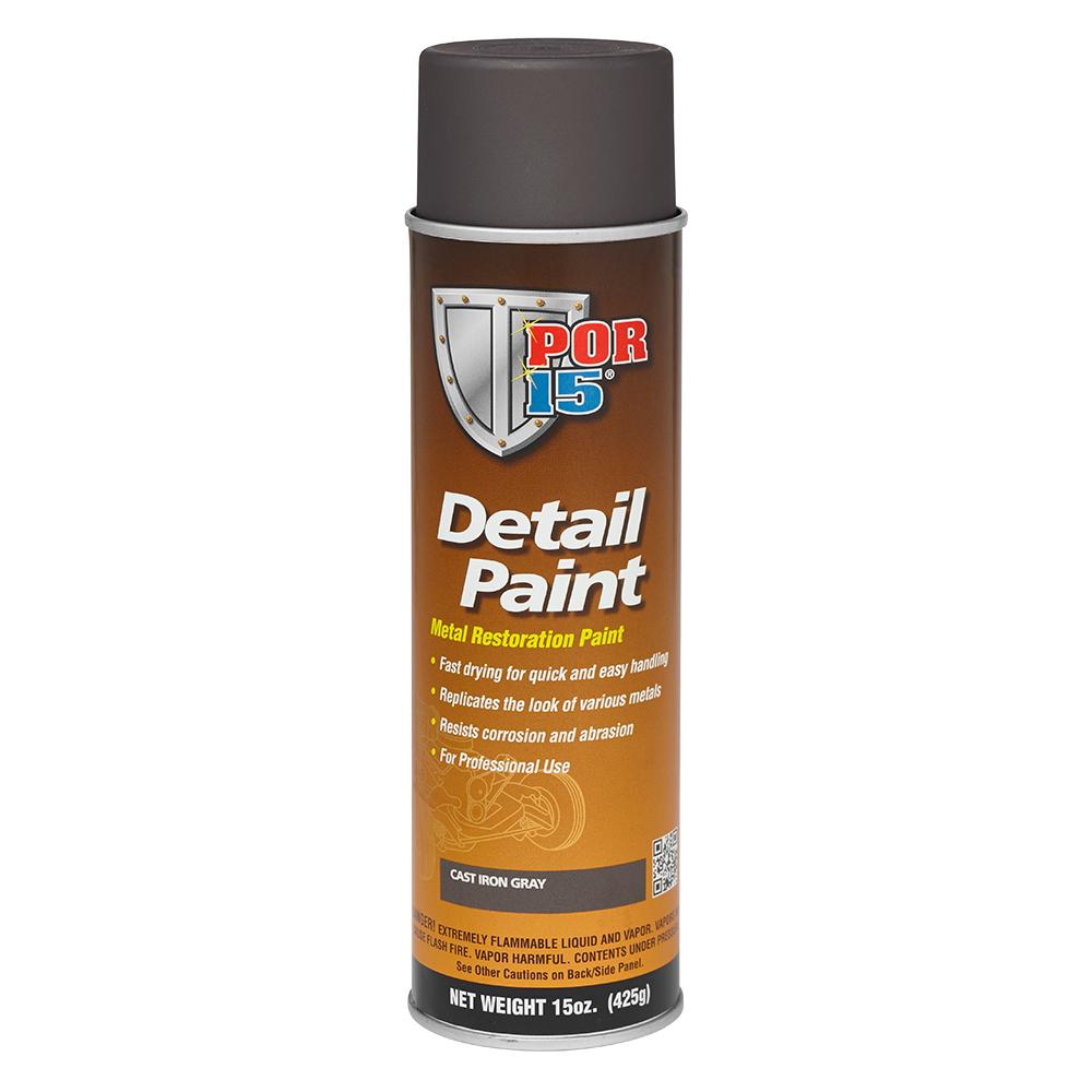 POR15 Detail Paint Metal Restoration Paint Cast Iron Grey 425g Corrosion