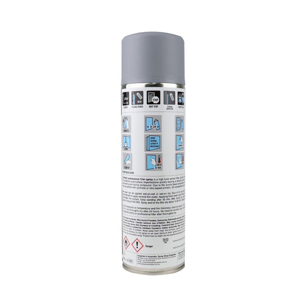 CAR-REP Automotive Professional Primer Filler 500ml Grey x 2 Pack