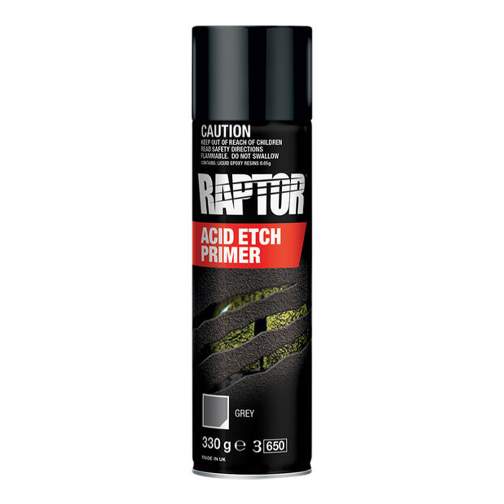 U-POL Raptor Acid Etch Primer Aerosol 450mL Grey