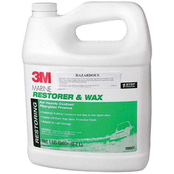 3M Marine Restorer Wax 09007 3.7L Boat Vessel Marine Yacht Fibreglass Gelcoat 09005