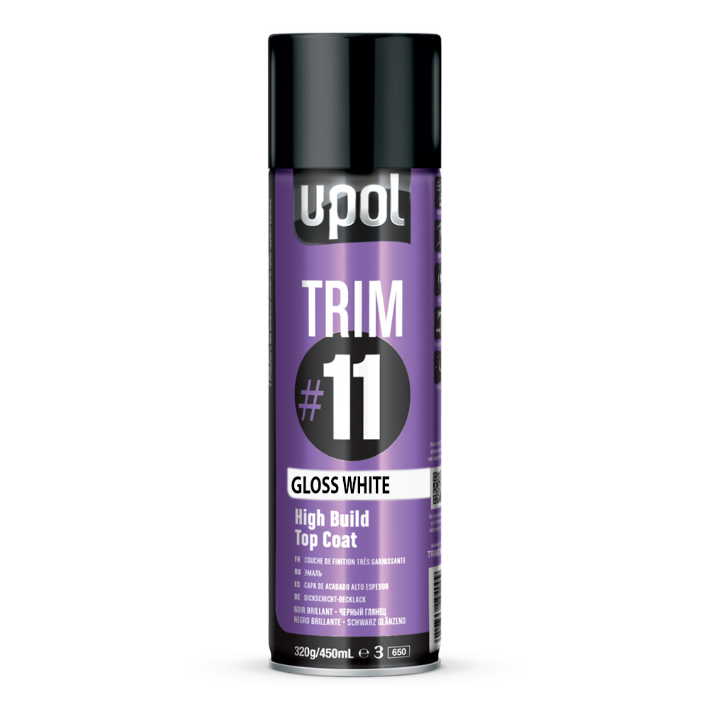 U-POL Trim #11 High Build Top Coat 450ml Gloss White