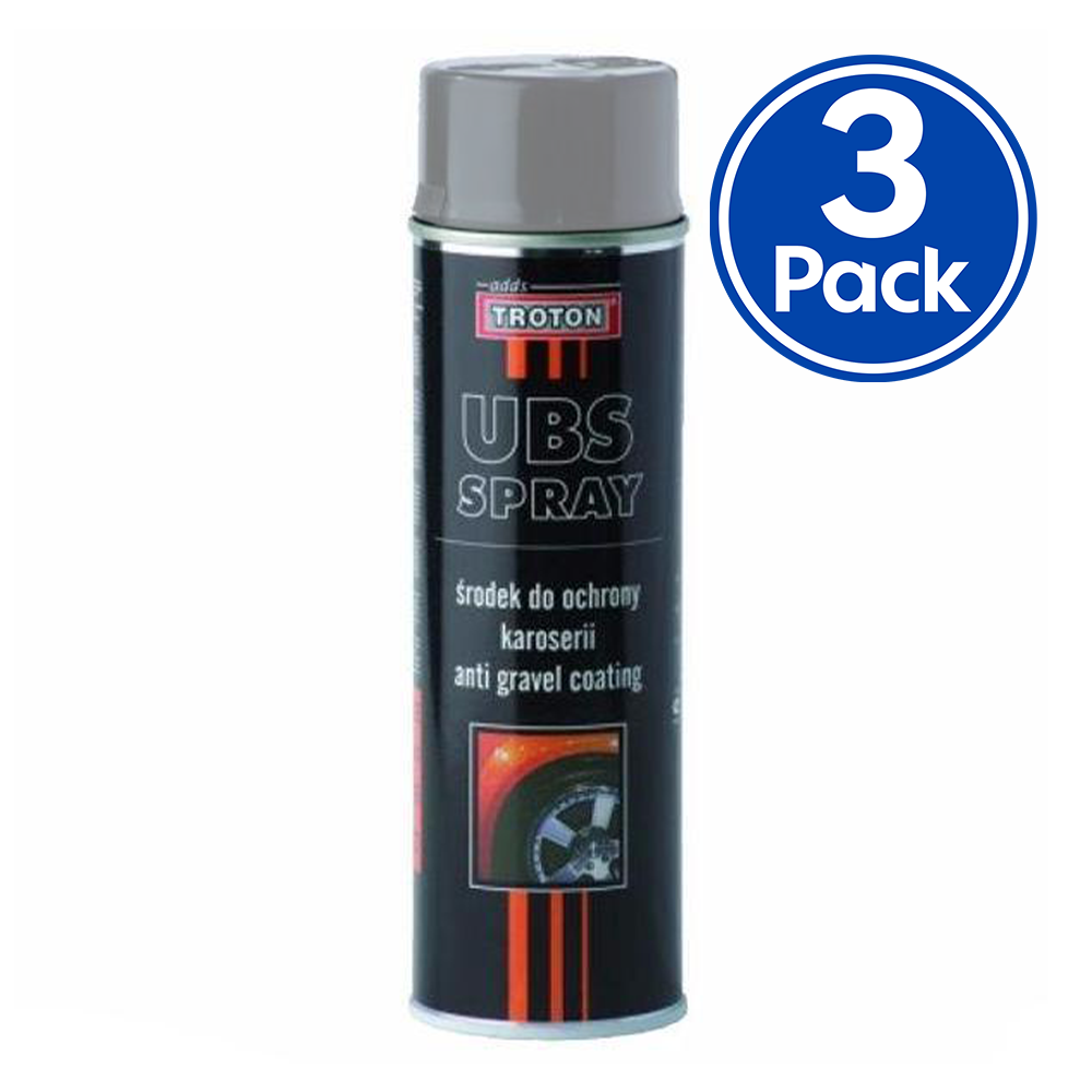 Troton UBS Stone Guard Aerosol Spray Anti Gravel Grey 500ml x 3 Pack