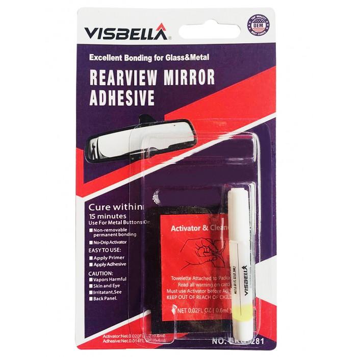 Visbella DIY Rearview Mirror Adhesive Bonding Glass Metal