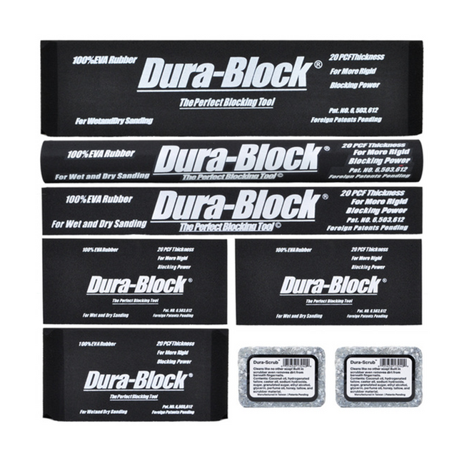 Dura-Block 6 Piece Sanding Block Kit 100% EVA Rubber AF44A