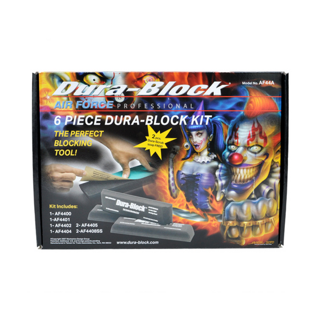 Dura-Block 6 Piece Sanding Block Kit 100% EVA Rubber AF44A