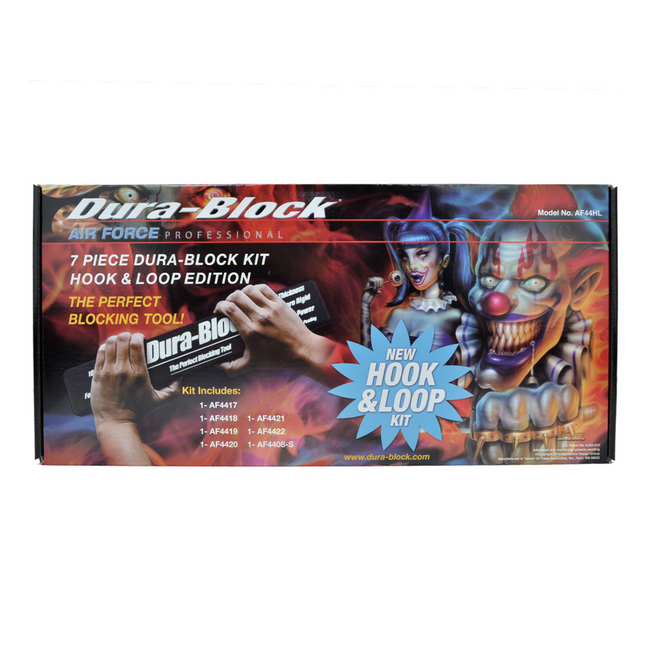 Dura-Block 7 Piece Hook & Loop Sanding Block Kit 100% EVA Rubber AF44HL