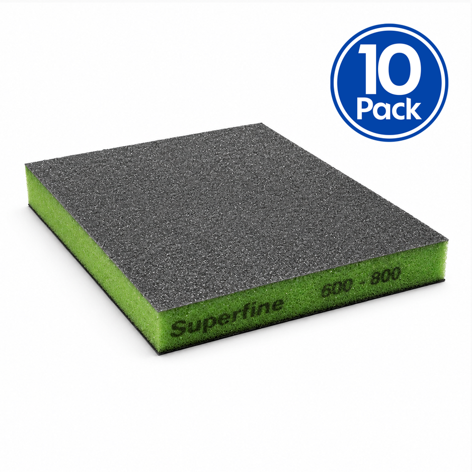 SIA 7983 Siasponge Flex Foam Sanding Pad Super Fine Green 98x120x13mm 10 Pack