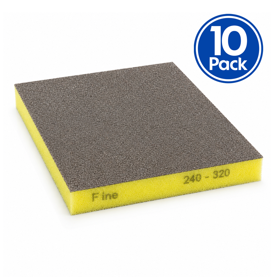 SIA 7983 Siasponge Flex Foam Sanding Pad Fine Yellow 98x120x13mm 10 Pack