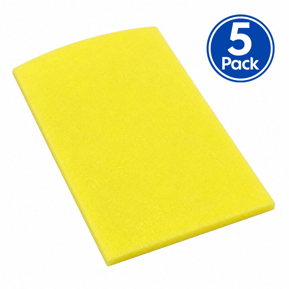 SIA 7979 siasponge Flat Fine Yellow Sanding Pad 115mm x 140mm 5 Pack