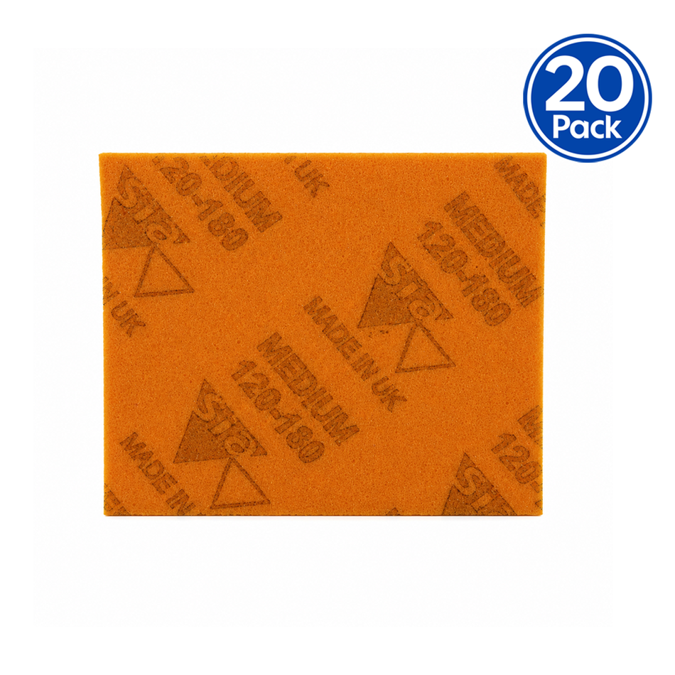 SIA 7979 Siasponge Flat Medium Orange 115x140x5mm 20 Pack
