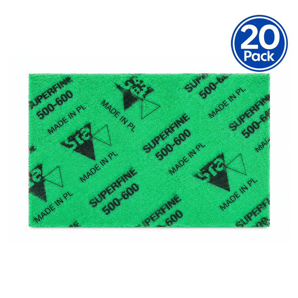 SIA 7979 siasponge Flat Superfine Green Sanding Pad 115mm x 140mm 20 Pack