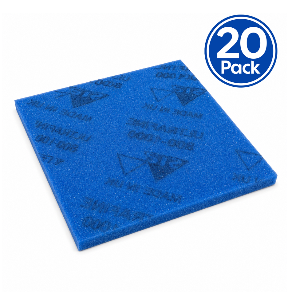 SIA 7979 Siasponge Flat Ultrafine Blue 115x140x5mm 20 Pack