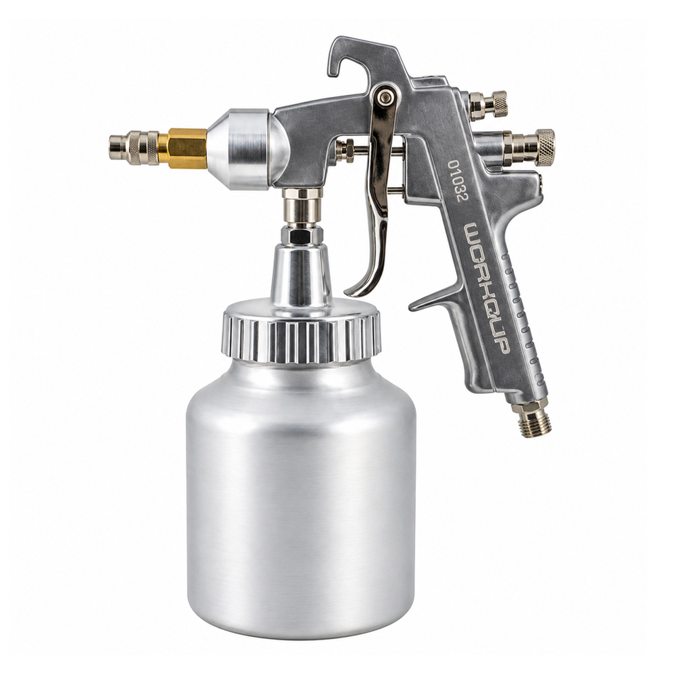 WORKQUIP Automotive Rust Proofing Spray Gun with 1L Pot Underbody Coating Applicator