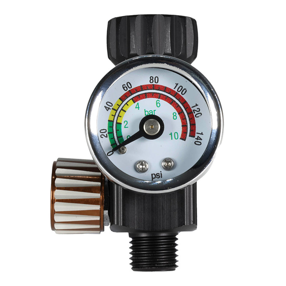 WORKQUIP X1 Compact Inline Spray Gun Air Pressure Regulator Gauge 1/4" BSP