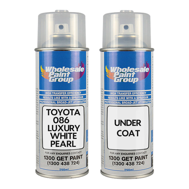 Auto Car Touch Up Spray Paint for Toyota 086 Luxury White Pearl Plus Undercoat