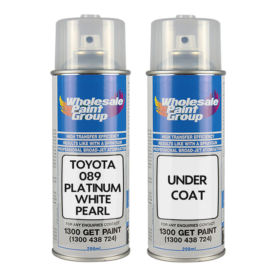 Auto Car Touch Up Spray Paint for Toyota 089 Platinum White Pearl Plus Undercoat