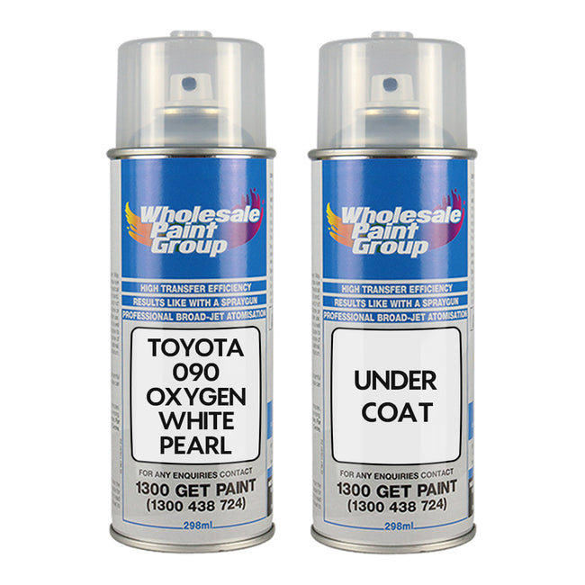 Auto Car Touch Up Spray Paint for Toyota 090 Oxygen White Pearl Plus Undercoat