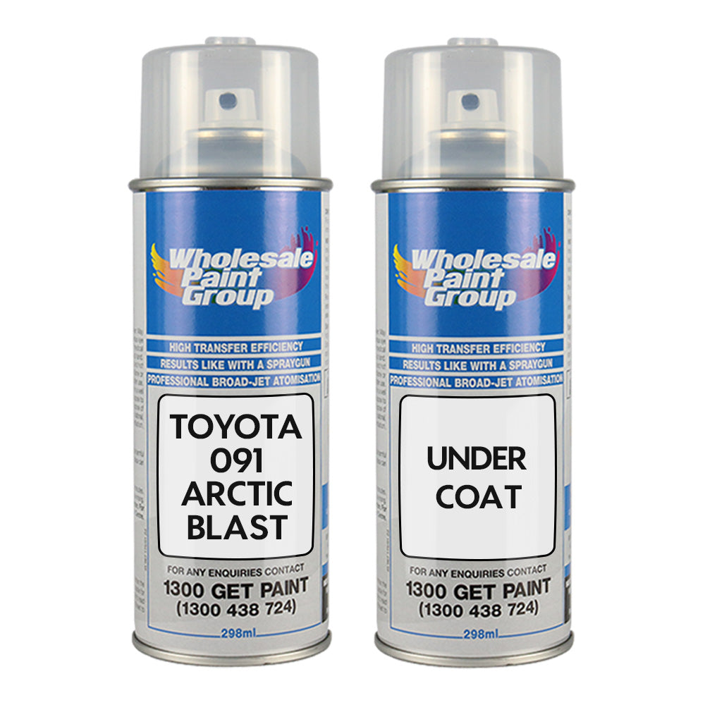 Auto Car Touch Up Spray Paint for Toyota 091 Arctic Blast Satin Pearl Plus Undercoat