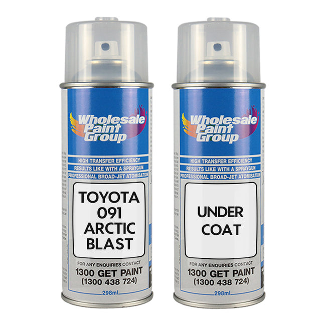 Auto Car Touch Up Spray Paint for Toyota 091 Arctic Blast Satin Pearl Plus Undercoat