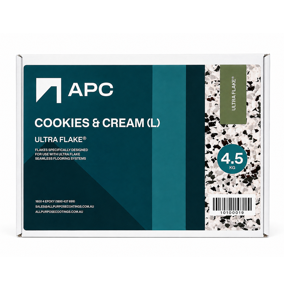 APC Ultra Flake Decorative Floor Flakes Cookies & Cream Large 4.5kg