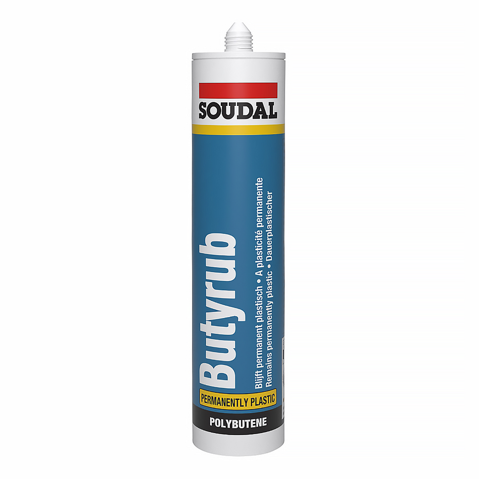 SOUDAL Butyrub UV Resistant Permanent Mastic Joint Sealant 310ml Black