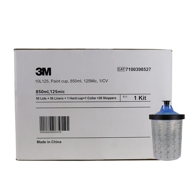 3M Disposable Lids & Liners Kit 850ml 125um Filters Large PPS Paint Cup Kit
