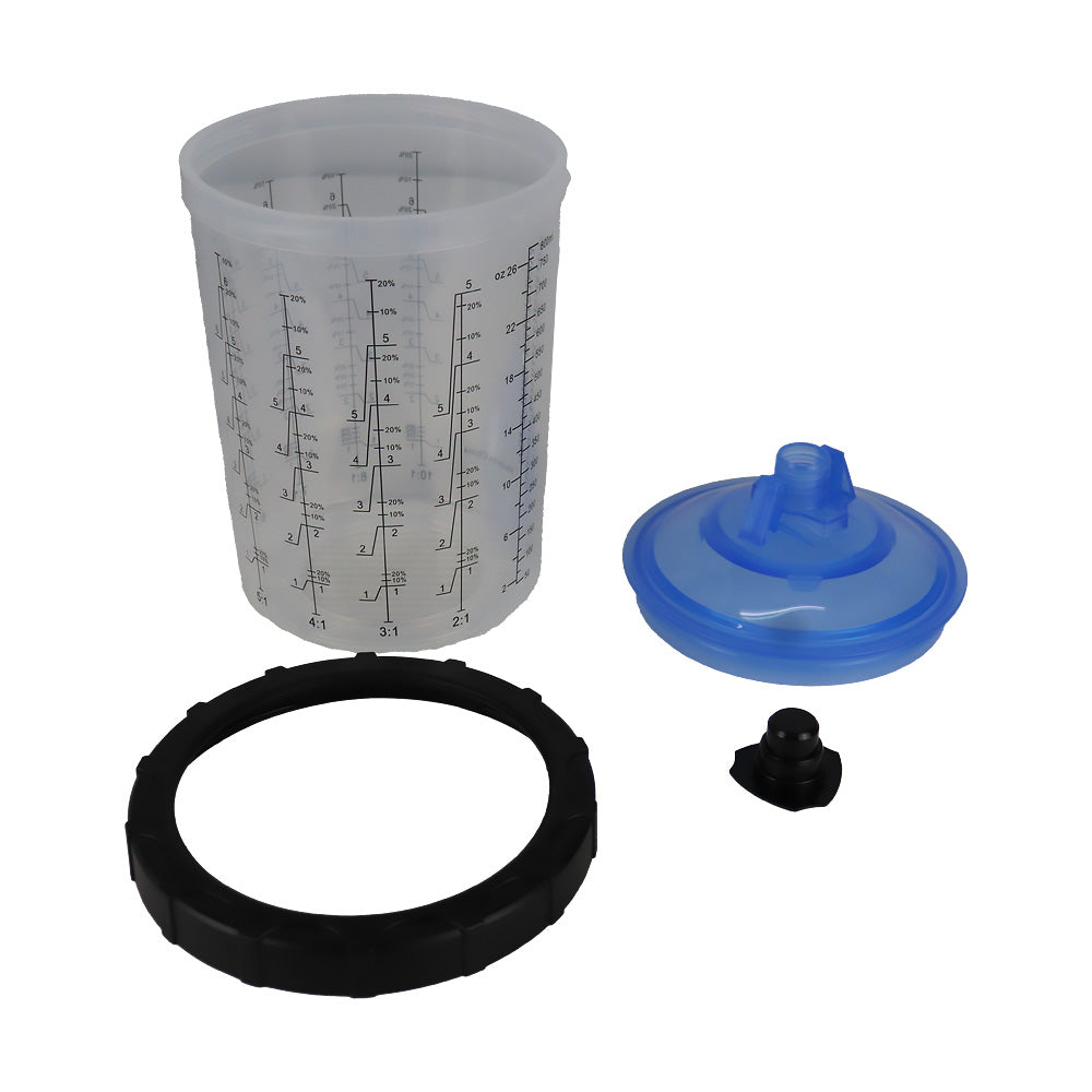 3M Disposable Lids & Liners Kit 850ml 125um Filters Large PPS Paint Cup Kit